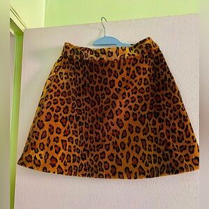 Versus by Gianni Versace skirt from a fur like material, leopard color, sz 32/46